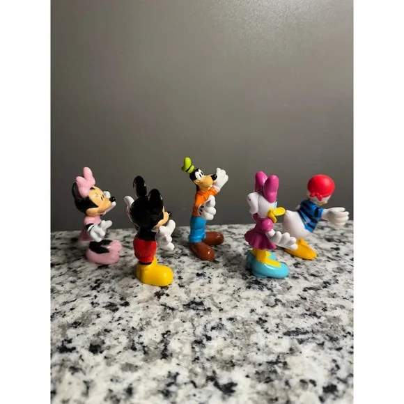 Disney Mini Figures Mickey Mouse Minnie Goofy Donald Daisy Set - Picture 4 of 5